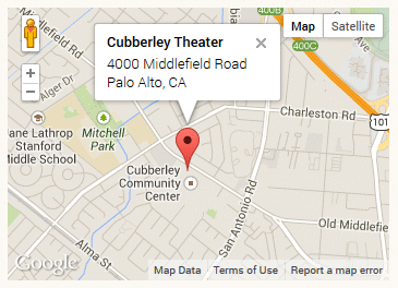Google Map of Cubberley Theatre