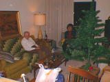 Dad and Margie working on Christmas tree